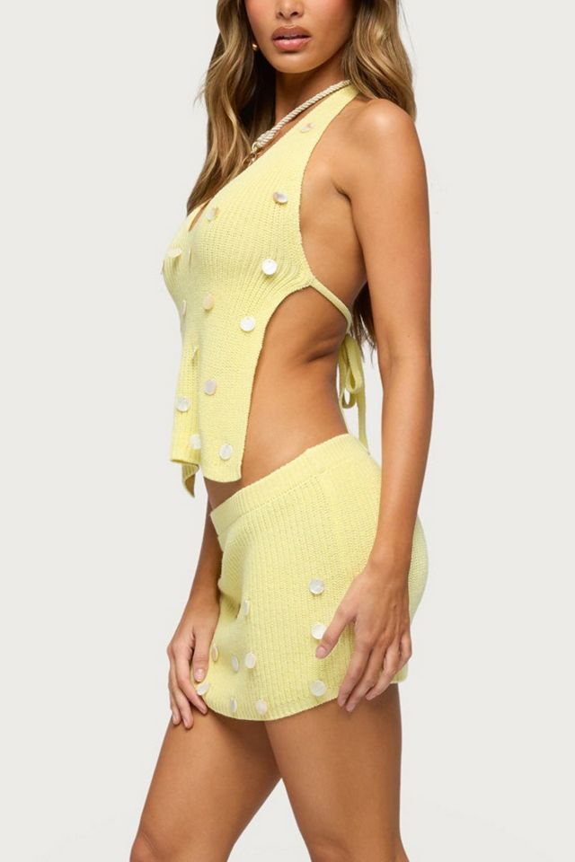 Edikted Lylah Charm Knit Mini Skirt #1