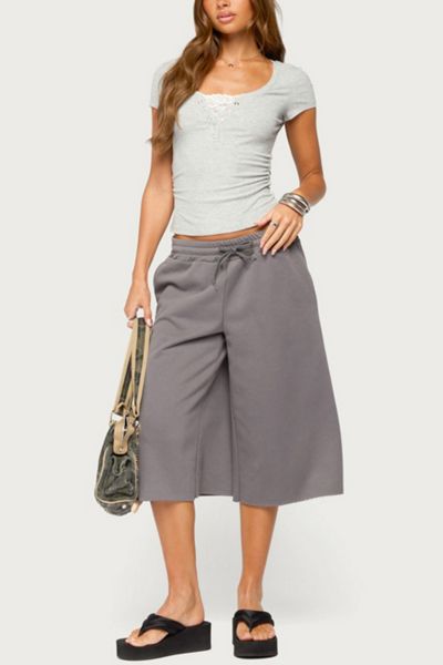 Edikted Camo Rush Oversized Bermuda Shorts
