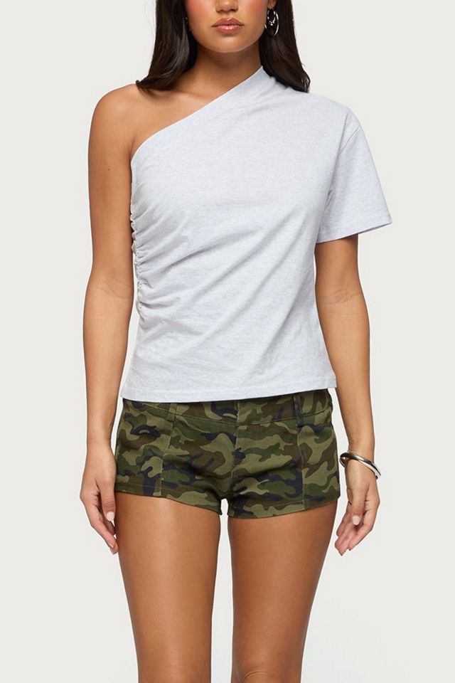 Edikted Camo Craze Stretch Micro Shorts #1