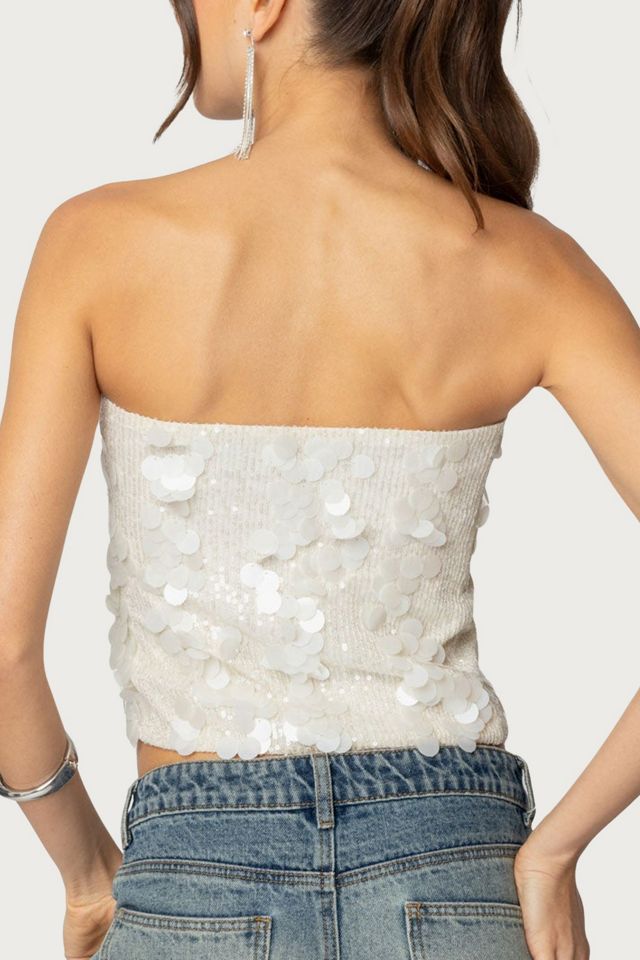 Edikted Samara Sequin Strapless Top #4