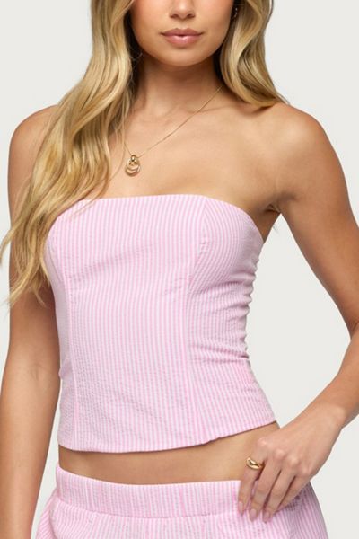 Edikted Amaliah Striped Strapless Corset