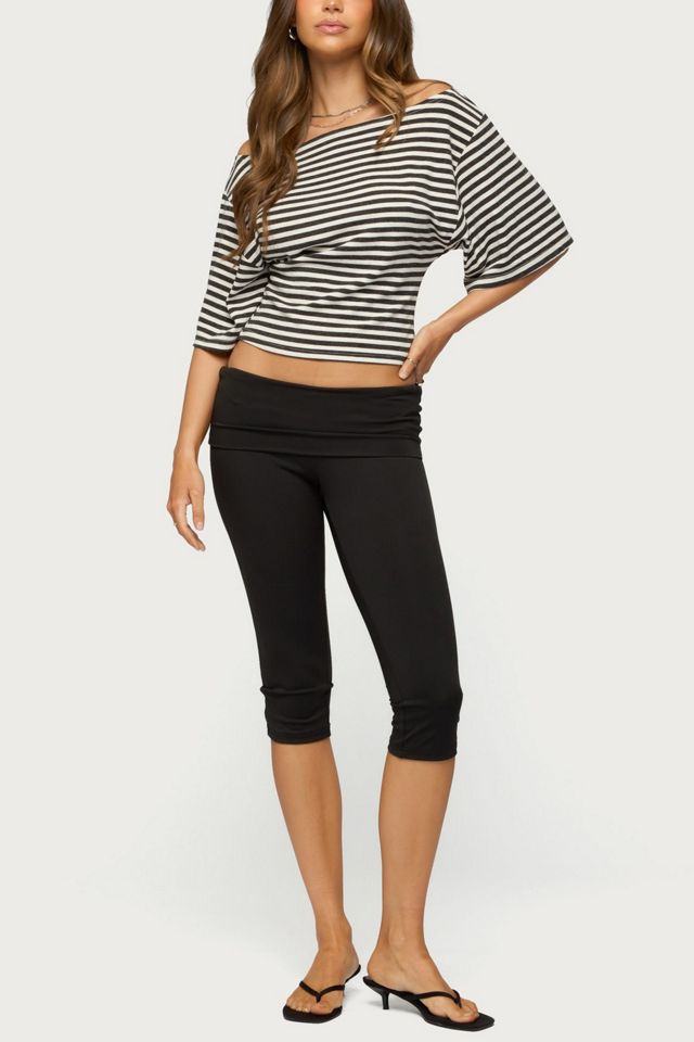 Edikted Jadan Striped Off Shoulder Top #1