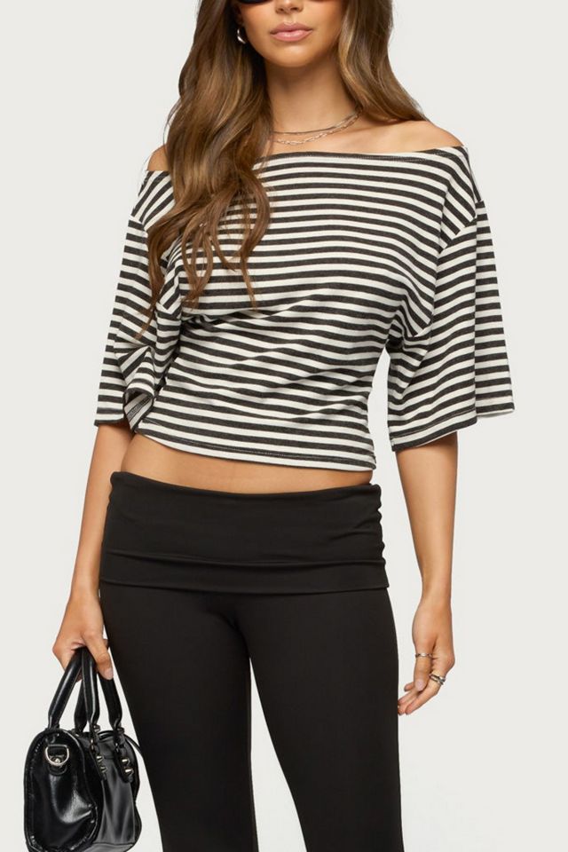 Edikted Jadan Striped Off Shoulder Top #3