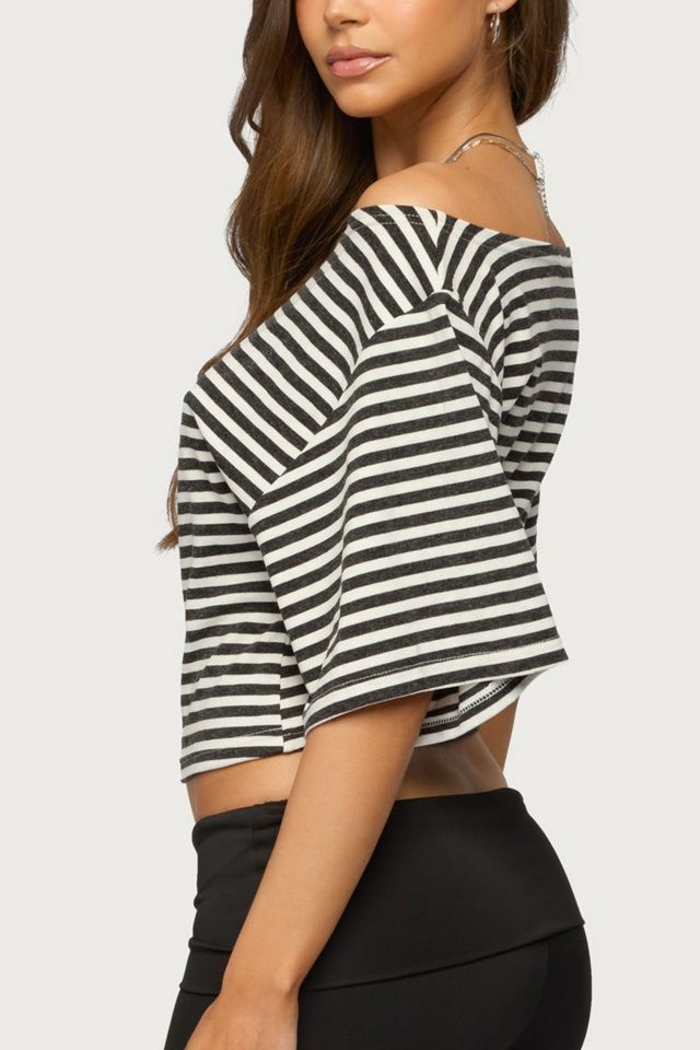 Edikted Jadan Striped Off Shoulder Top #4
