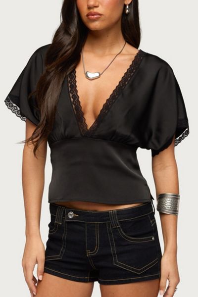 Edikted Ihara Lacey Cinched Waist Top