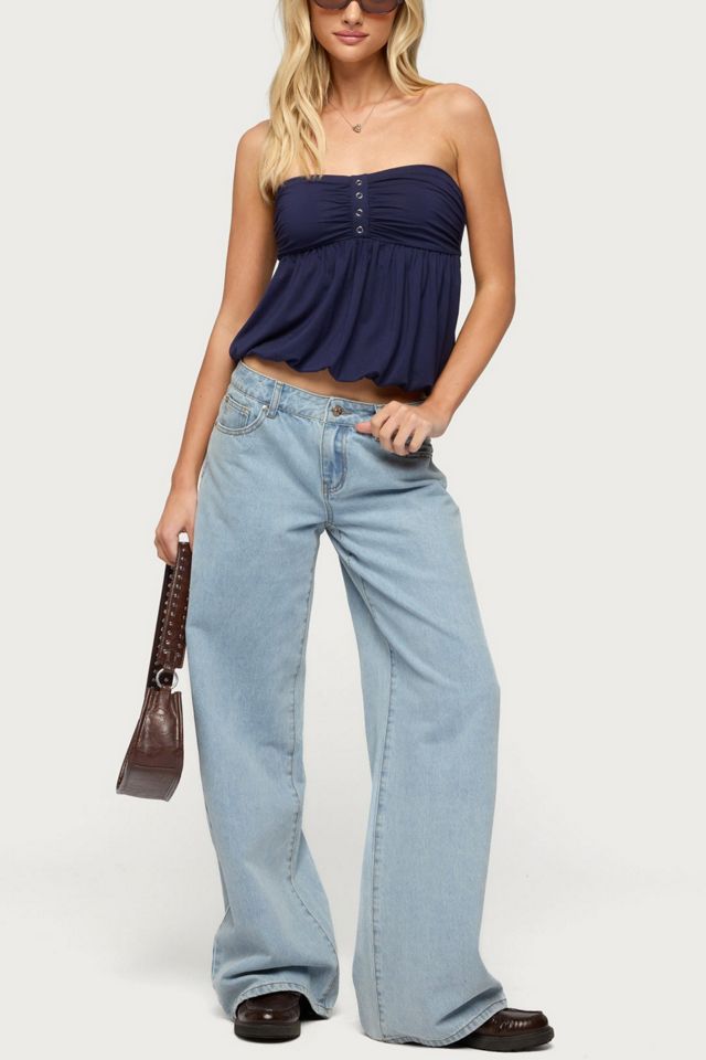 Edikted Yury Strapless Bubble Top #1