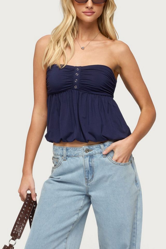 Edikted Yury Strapless Bubble Top #3