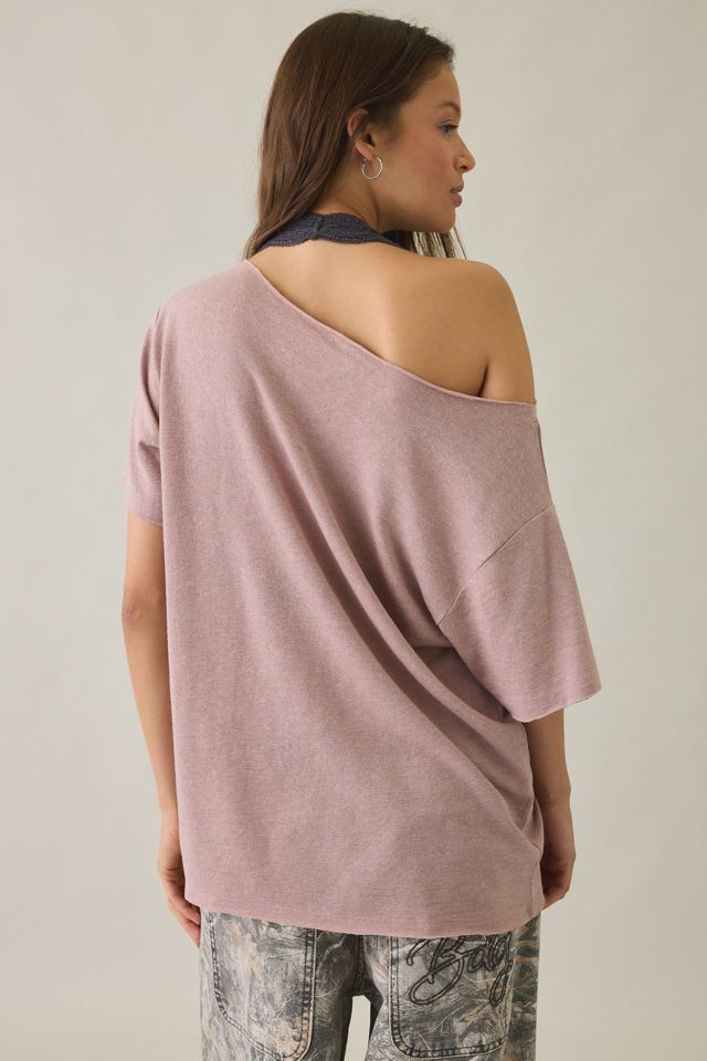 Devotion Graphic Oversized Off-The-Shoulder Tee #2