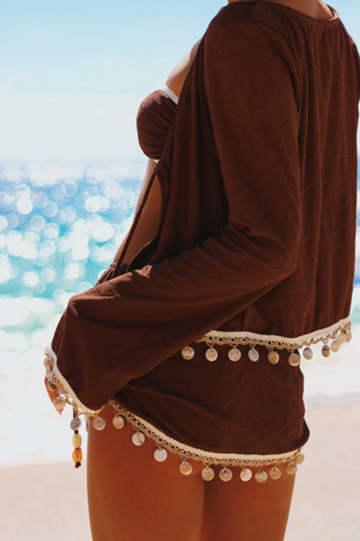 Ris-k Firecracker Mini Skirt In Cappuccino, Women's At Urban Outfitters In Brown