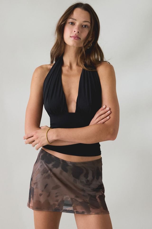 Mini-jupe-short en maille transparente Kyla Kimchi Blue #4