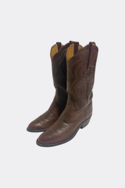 Vintage 1990s Lucchese Classics Embroidered Cowboy Boots