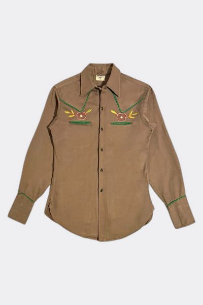 Vintage 1930s Embroidered Floral Western Shirt