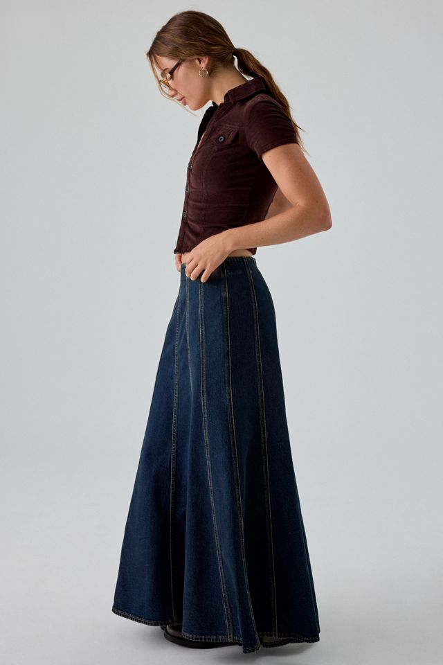 Levi’s® Seamed Flare Denim Maxi Skirt #2