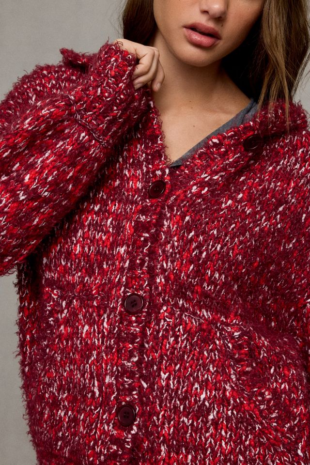 BDG Homesick Fuzzy Knit Hooded Oversized Cardigan #2