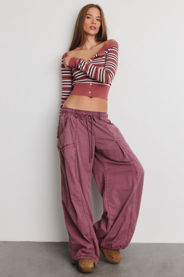 BDG Winterberry Off-The-Shoulder Cropped Cardigan #1