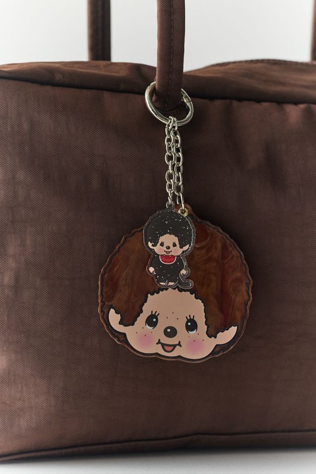 Whatever! Makes You Happy X Monchhichi Head Swivel Acrylic Mirror Keychain #1