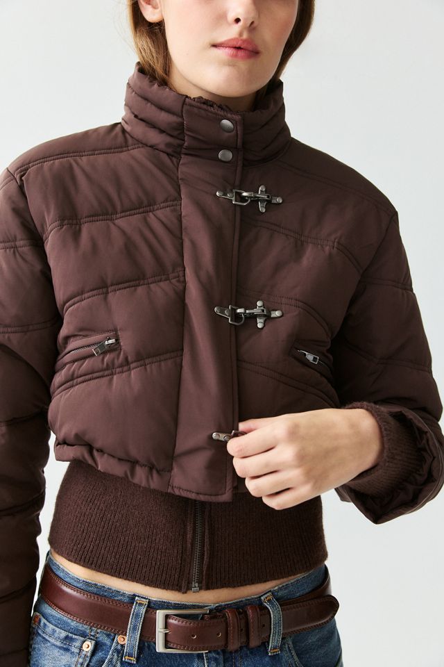 Manteau matelassé court à col cheminée avec fermoir à l'avant Lyla BDG #1