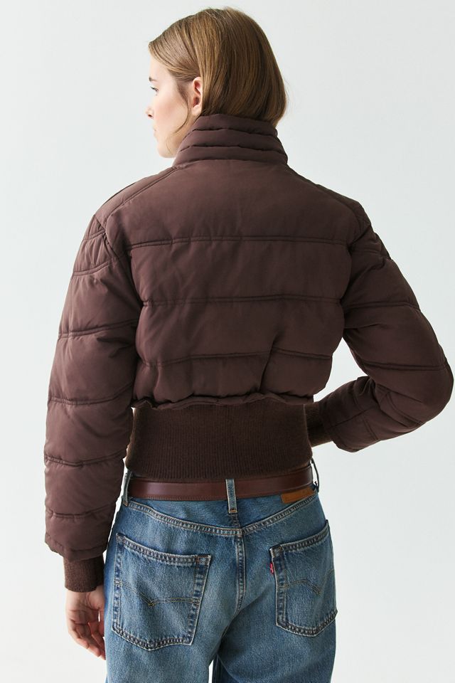 Manteau matelassé court à col cheminée avec fermoir à l'avant Lyla BDG #3