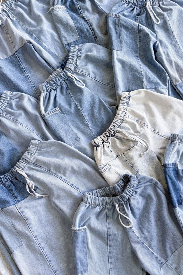 Vintage Reworked Eco Denim Pieced Pants #1