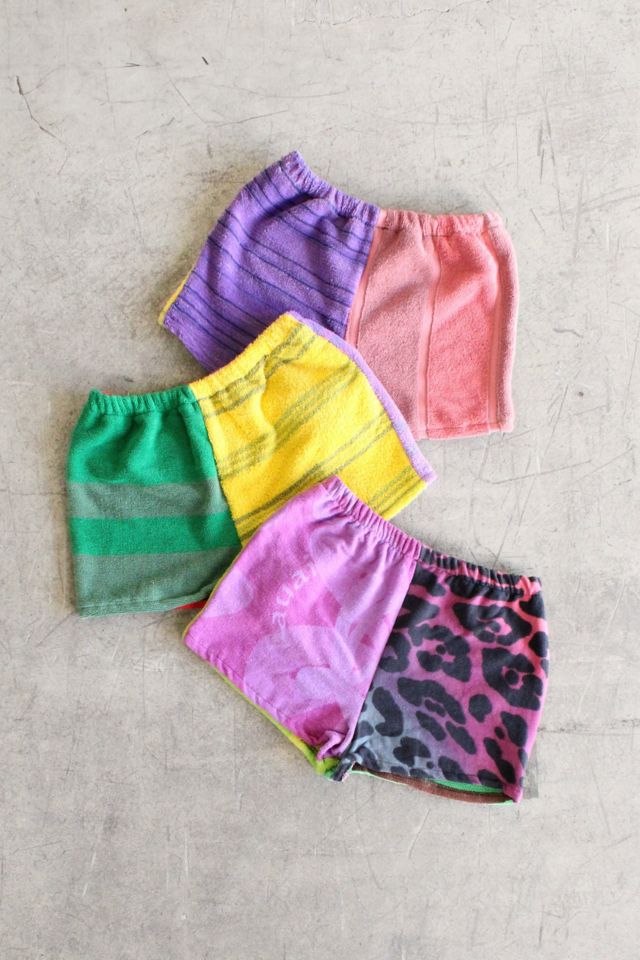 Reworked Over Dyed Towel Pieced Short #1