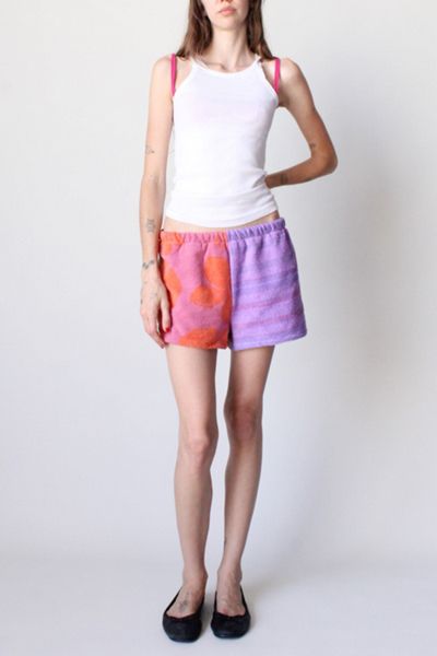 Reworked Over Dyed Towel Pieced Short