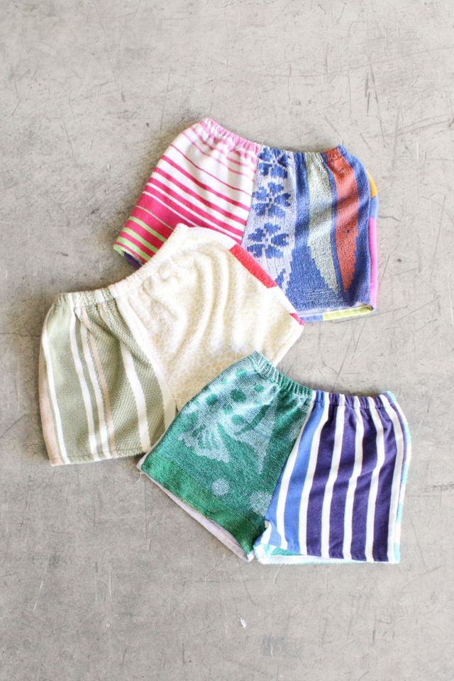 Vintage Reworked Towel Pieced Shorts #1