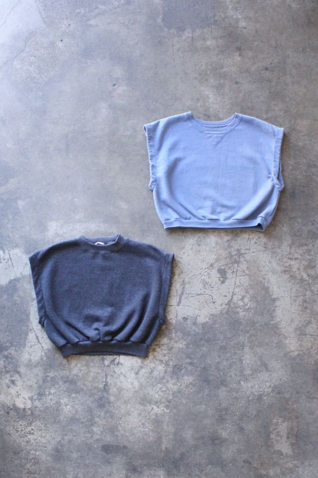 Vintage Reworked Cropped Muscle Sweatshirt #1