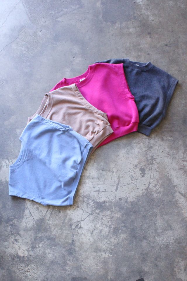 Vintage Reworked Cropped Muscle Sweatshirt #2