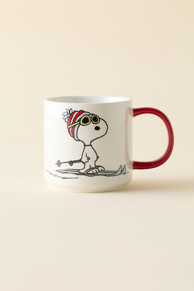 Magpie X Peanuts UO Exclusive Snoopy Ski Ceramic Mug