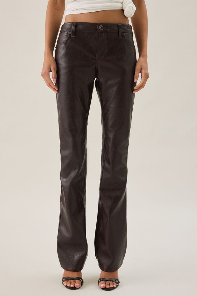 BDG Kimmy Faux Leather Ultra Low-Rise Bootcut Pants #1