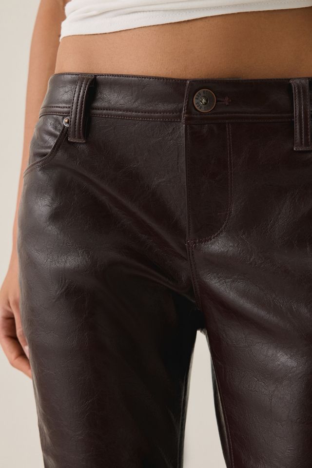 BDG Kimmy Faux Leather Ultra Low-Rise Bootcut Pants #2