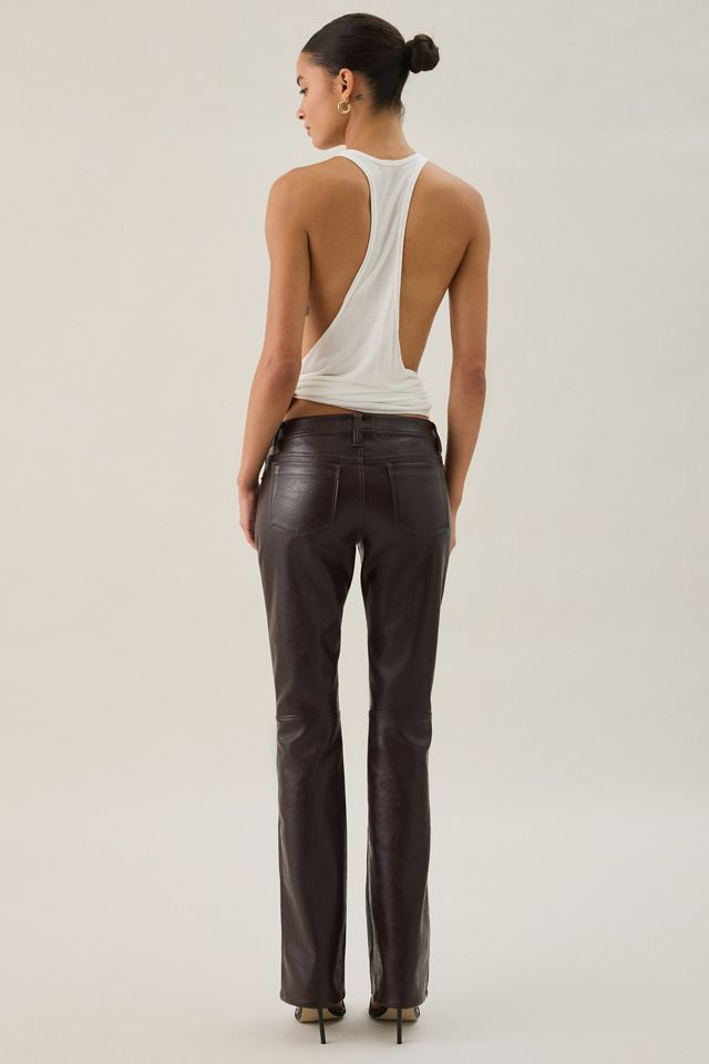 BDG Kimmy Faux Leather Ultra Low-Rise Bootcut Pants #3