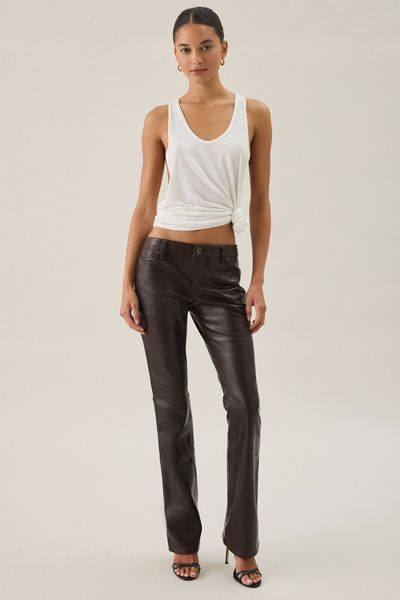 BDG Kimmy Faux Leather Ultra Low-Rise Bootcut Pants
