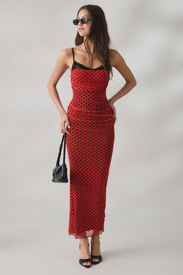 red dress with black polka dots Dot Satin Cami its a must Girl's MINI BODEN Size 11-12