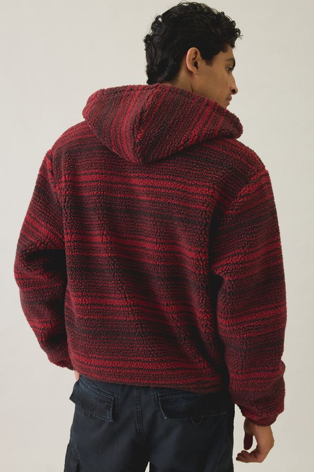 iets frans… Stripe Hi Pile Fleece Hooded Jacket #1