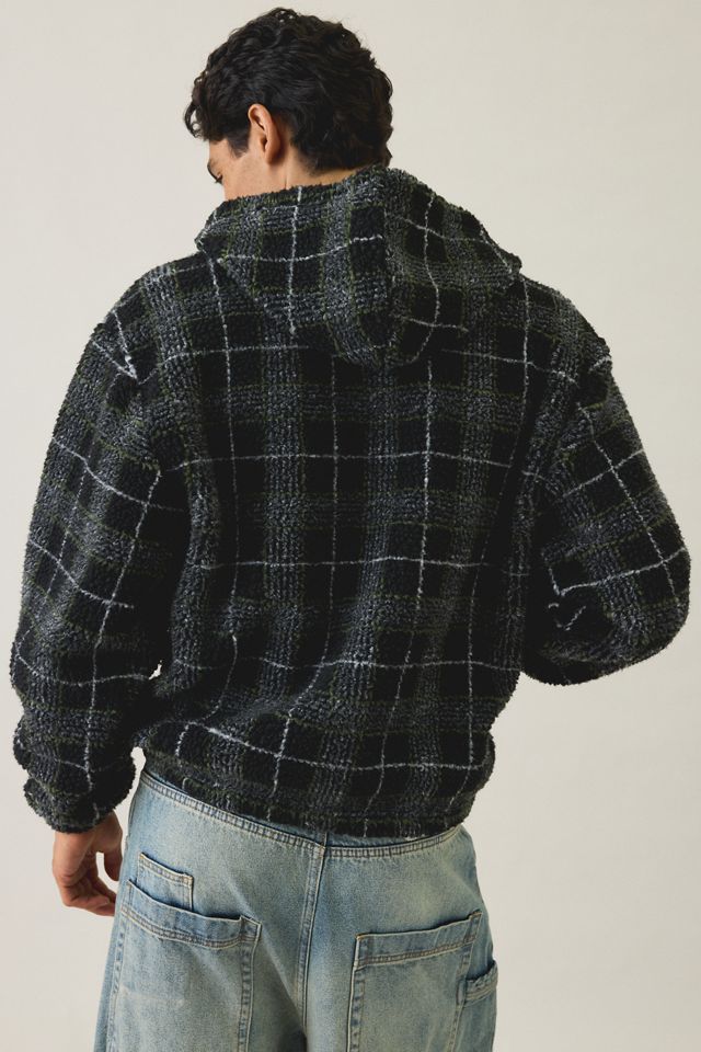 iets frans… Check Pattern Hi Pile Fleece Hooded Jacket #1