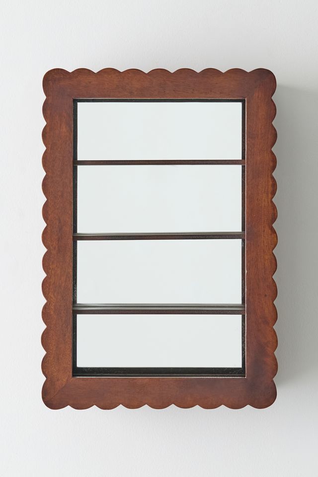 Florence Scalloped Mirrored Figurine Wall Shelf #2