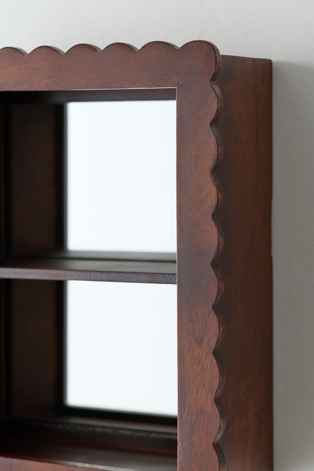 Florence Scalloped Mirrored Figurine Wall Shelf #3