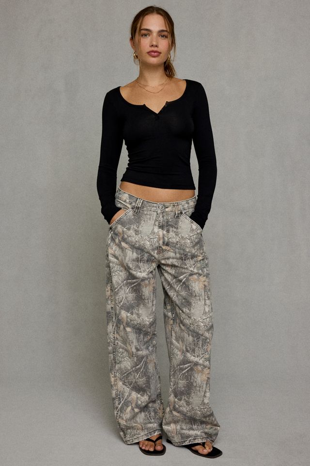 UO Ayla Notch Neck Long Sleeve Tee #1