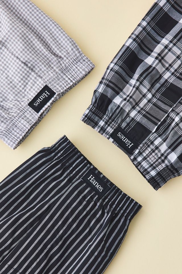 Hanes Woven Cotton Boxer Shorts 3-Pack #1