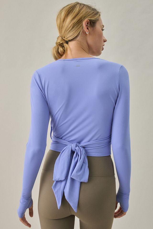 Splits59 Bella Airweight Lite Long Sleeve Wrap Top #3
