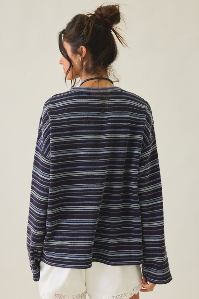 BDG Felix Waffle Knit Cotton Long Sleeve Tee #1