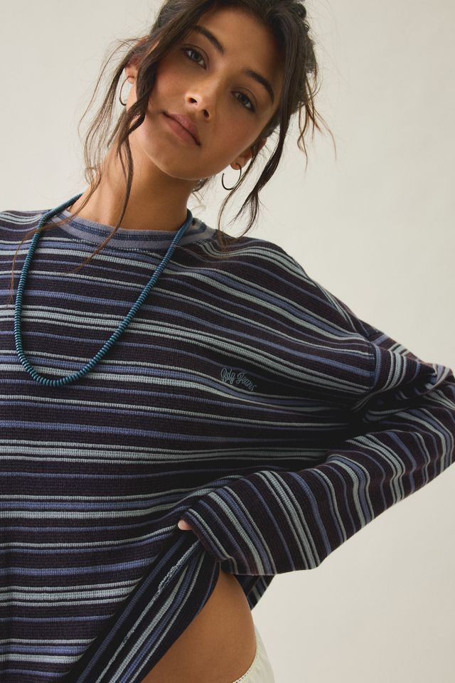 BDG Felix Waffle Knit Cotton Long Sleeve Tee #3