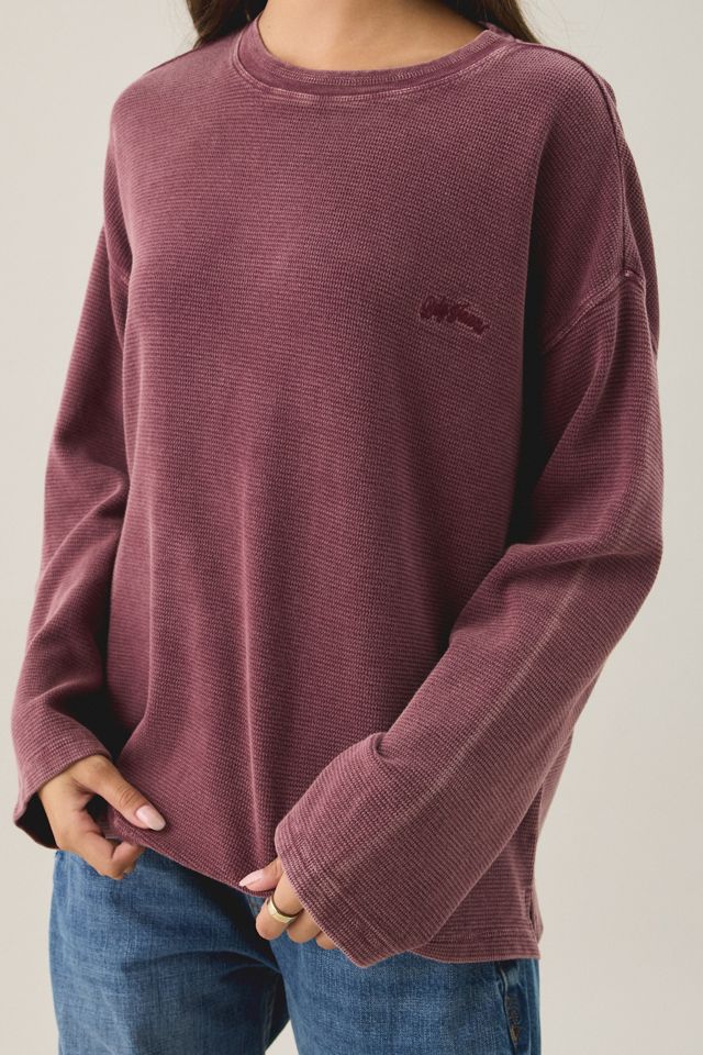 BDG Felix Waffle Knit Cotton Long Sleeve Tee #1