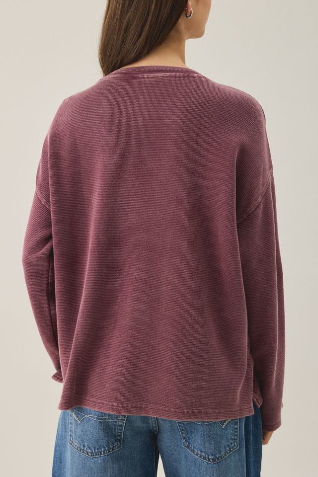 BDG Felix Waffle Knit Cotton Long Sleeve Tee #2