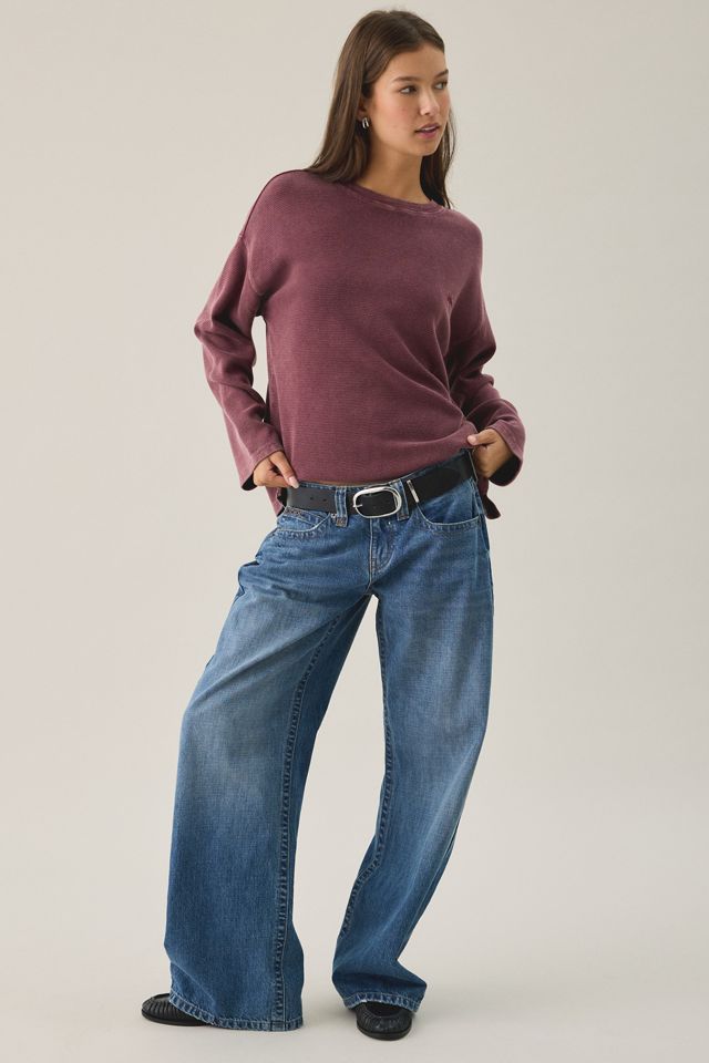 BDG Felix Waffle Knit Cotton Long Sleeve Tee #3