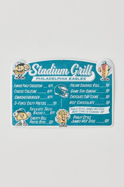 NFL Philadelphia Eagles Stadium Grill Metal Wall Sign