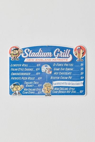NFL New England Patriots Stadium Grill Metal Wall Sign