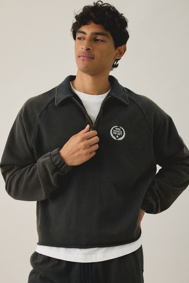 Honor The Gift Vintage Terry Quarter Zip Polo Sweatshirt #1