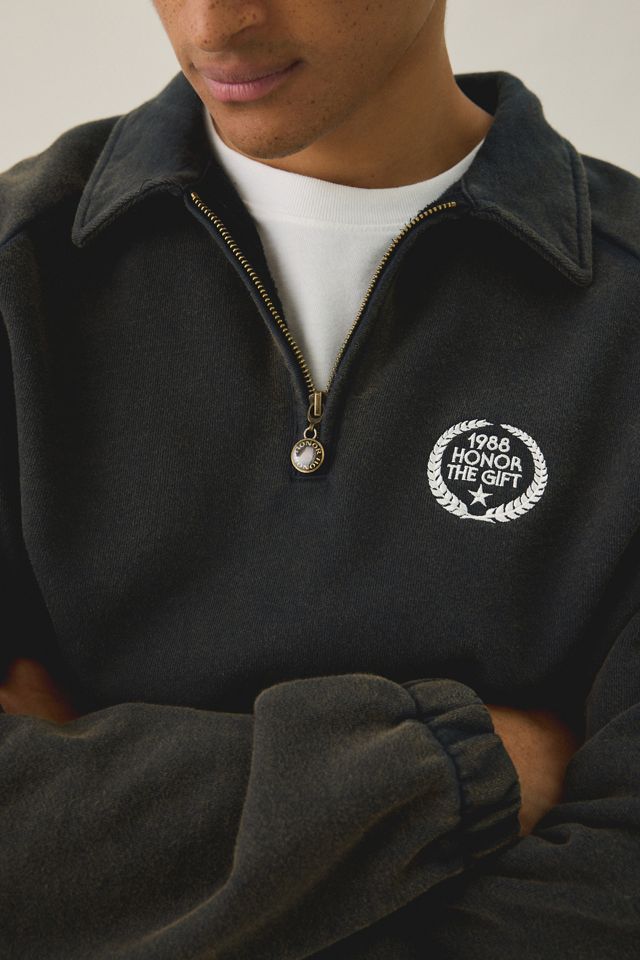 Honor The Gift Vintage Terry Quarter Zip Polo Sweatshirt #2